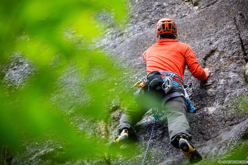 Klättring på klippa, Stugun | Foto: Anette Andersson
