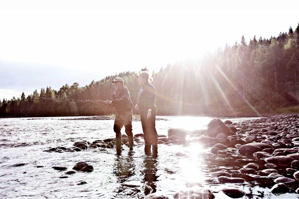 Öringfiske vid Ammerån | Foto: Tina Stafrén