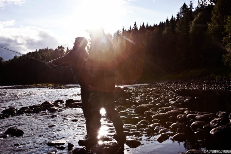 Öringfiske vid Ammerån | Foto: Tina Stafrén