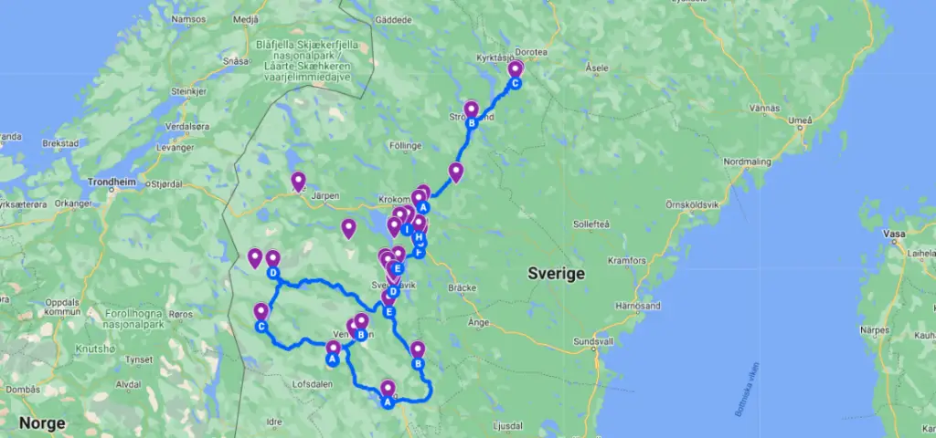 Tours along the Inland Road E45