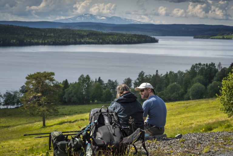 ÖSTERSUND – ÅRE, Olavsleden, Sweden, Norway, July 2019. Saint Olavsleden is the northernmost pilgrim trail in the world. The trail is approximately 580 kilometres long and extends from the Baltic Sea in the east to the Atlantic Ocean in the west, from Selånger in Sweden to Trondheim in Norway. The trail goes through large forests, over mountains, along lakes and past historic sites. Photo by Frits Meyst / MeystPhoto.com