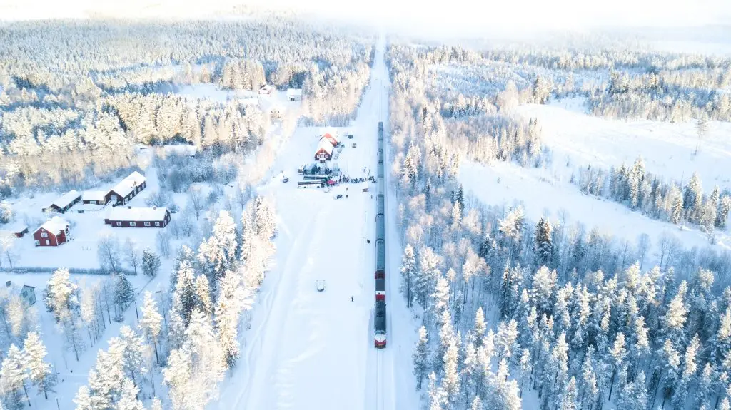 Tåg vinter Vemdalen Röjan