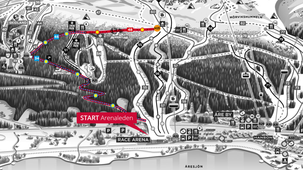 Arenaleden ski touring Åre