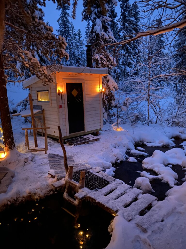 Vinterbad Lofsdalen Uppvallens fäbod