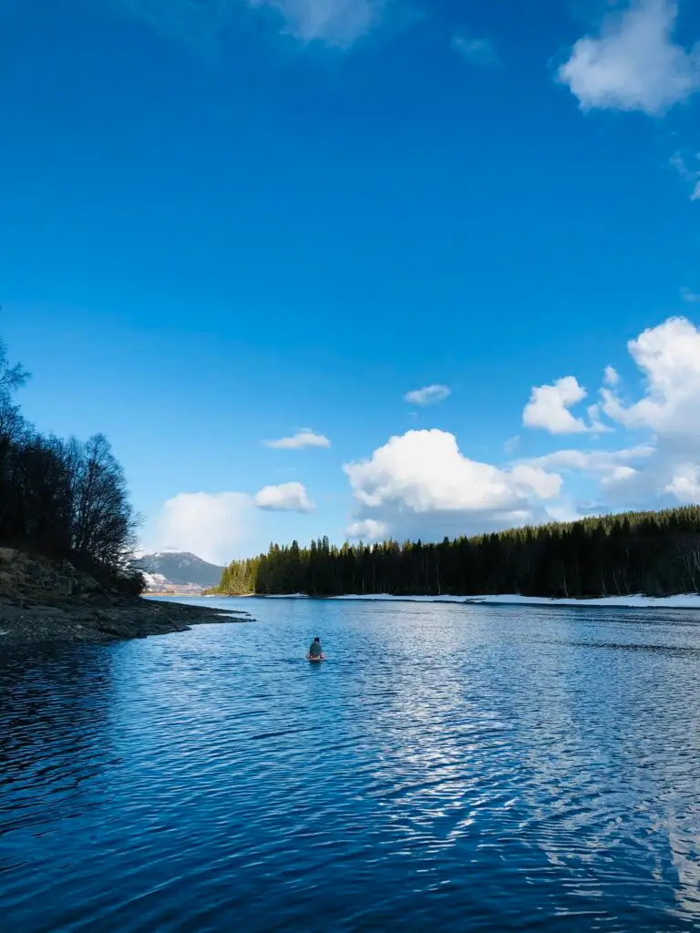 Winter swimming river Indalsälven Maria Wilhelmsson
