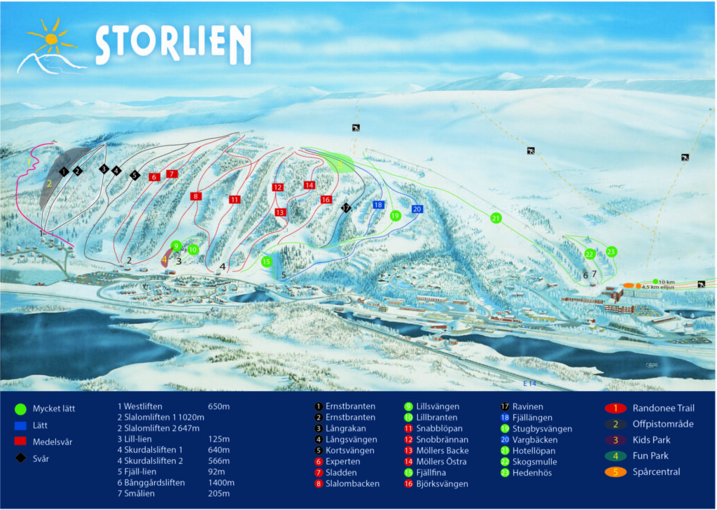 Storlien pistkarta 2024