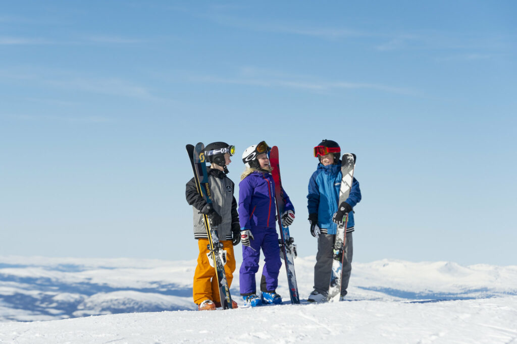 Barn skidåkning Åre