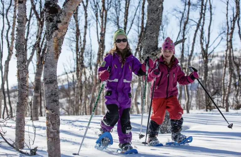 Barn snöskor vinter STF Storulvån
