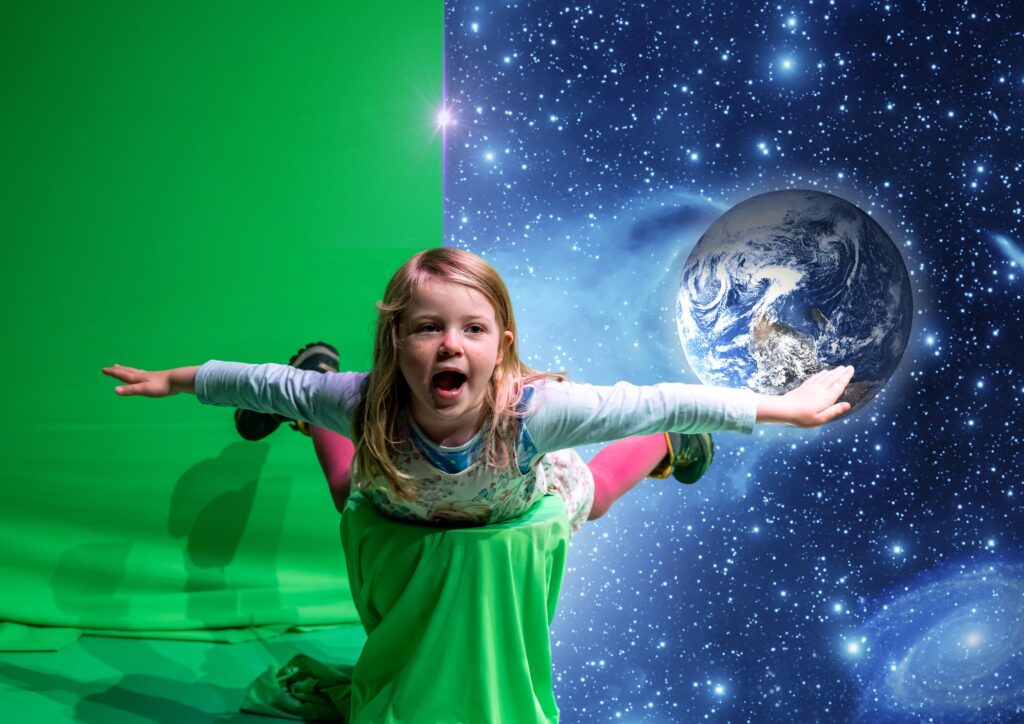 Curiosum Umeå green screen rymden