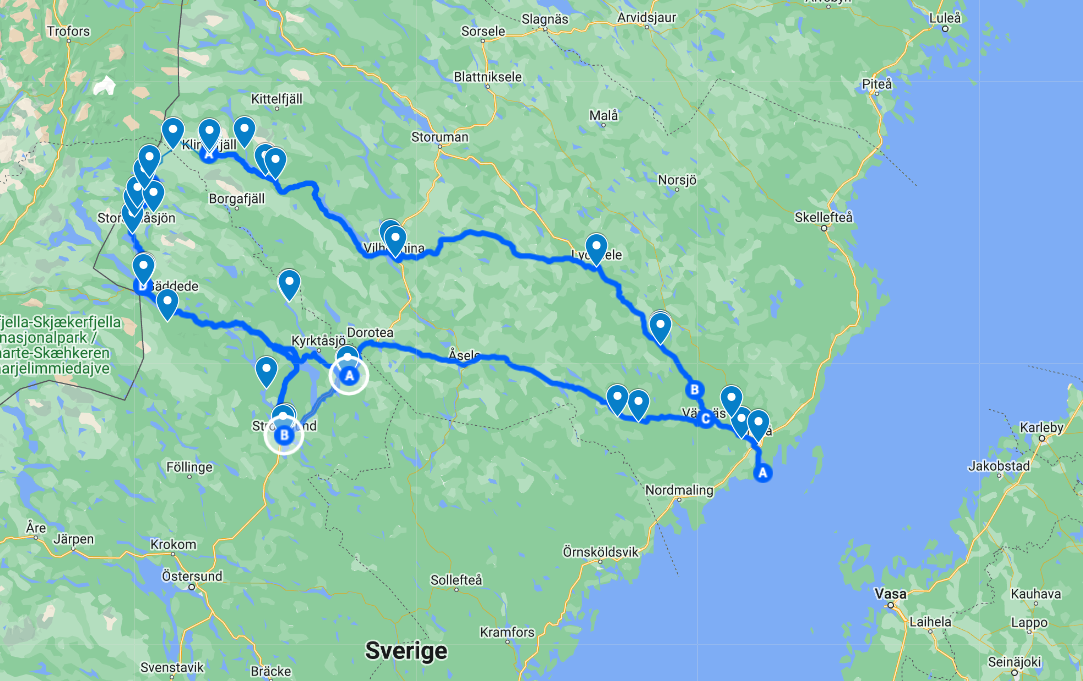 Vildmarksvägen från Umeå