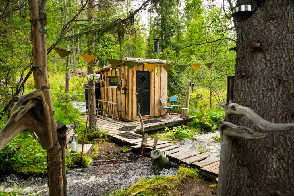 Bad och bastu Uppvallens fäbod Lofsdalen