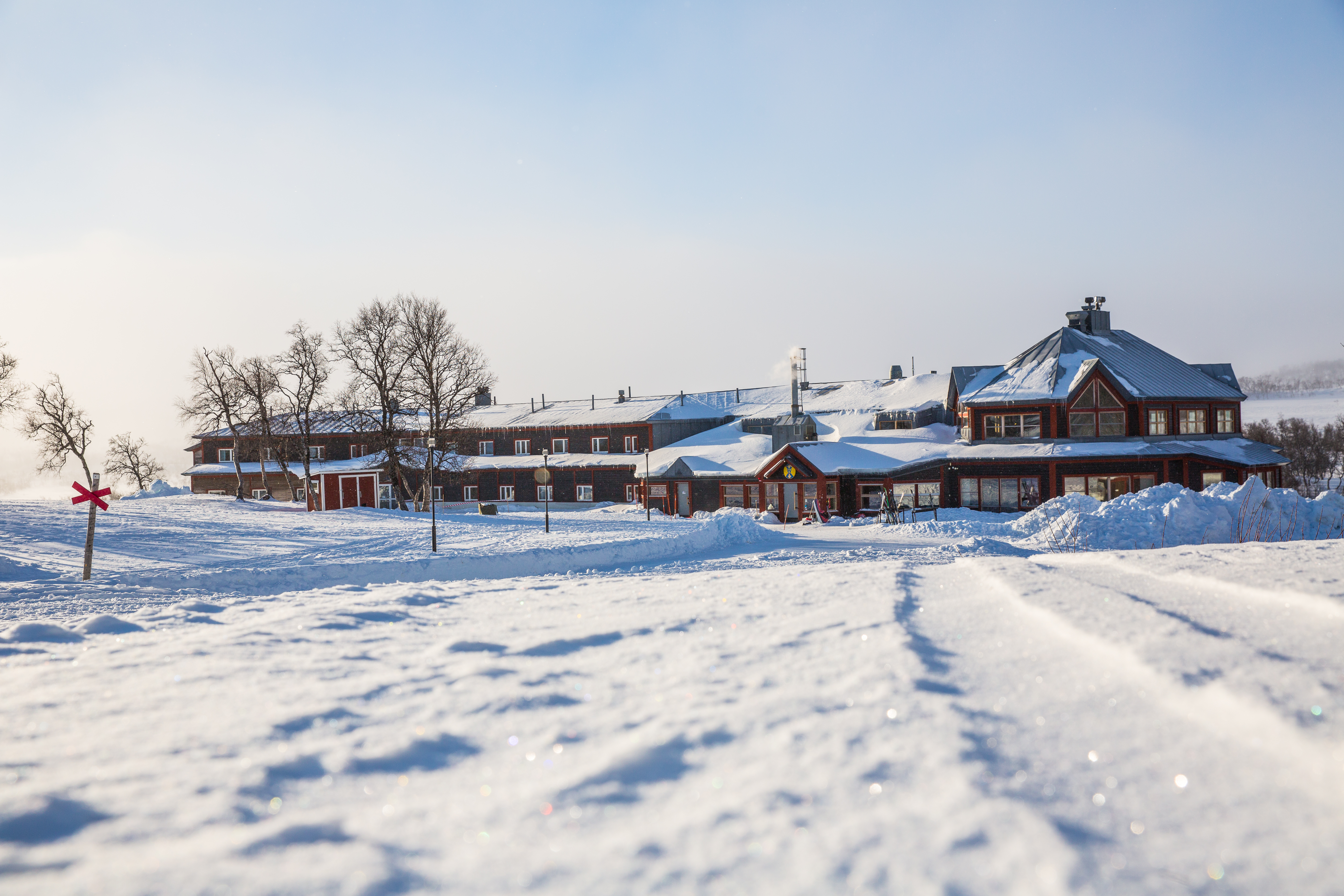 Vinter STF Storulvån fjällstation