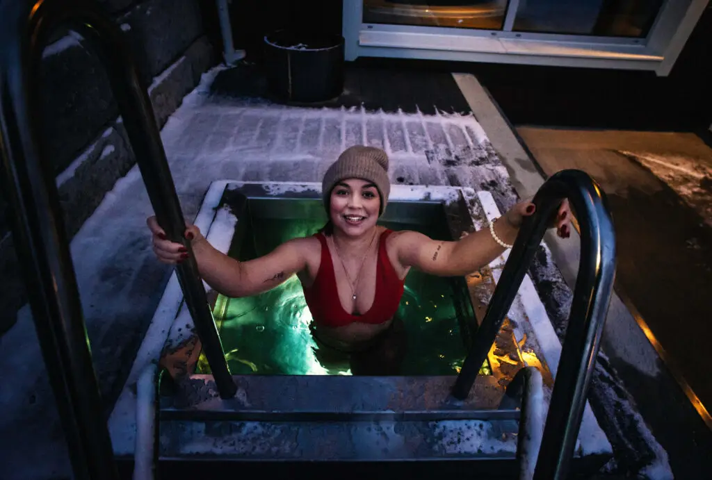 Kallbad Eriksgården Winterswim Funäsfjällen