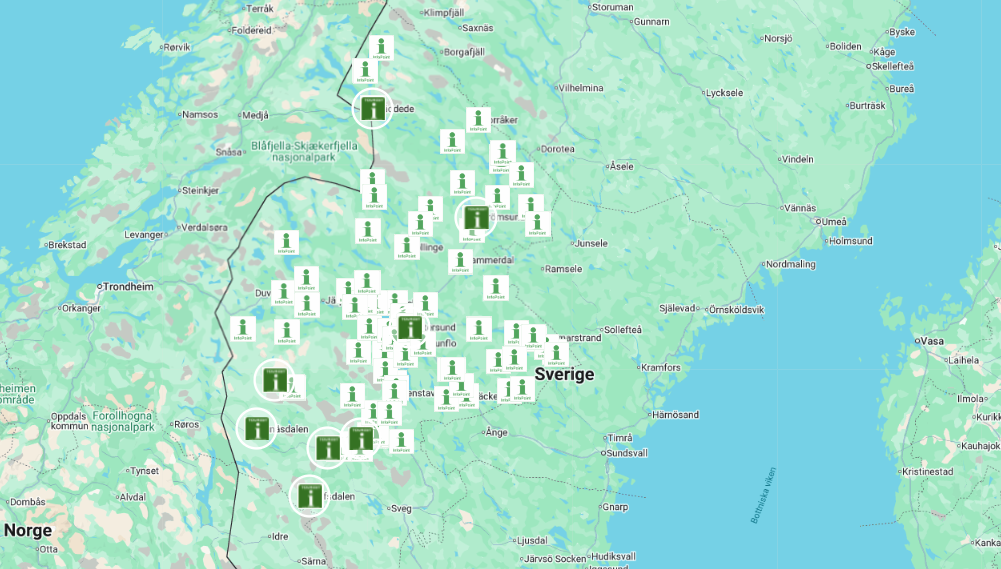 Touristeninformationen und Infopoints Jämtland Härjedalen Schweden