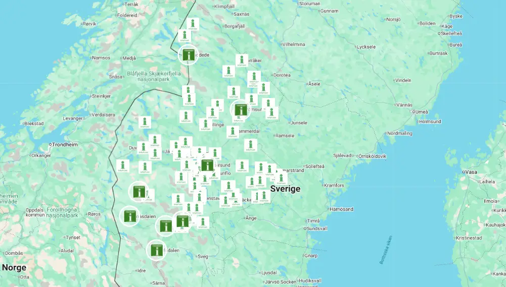 Touristeninformationen und Infopoints Jämtland Härjedalen Schweden