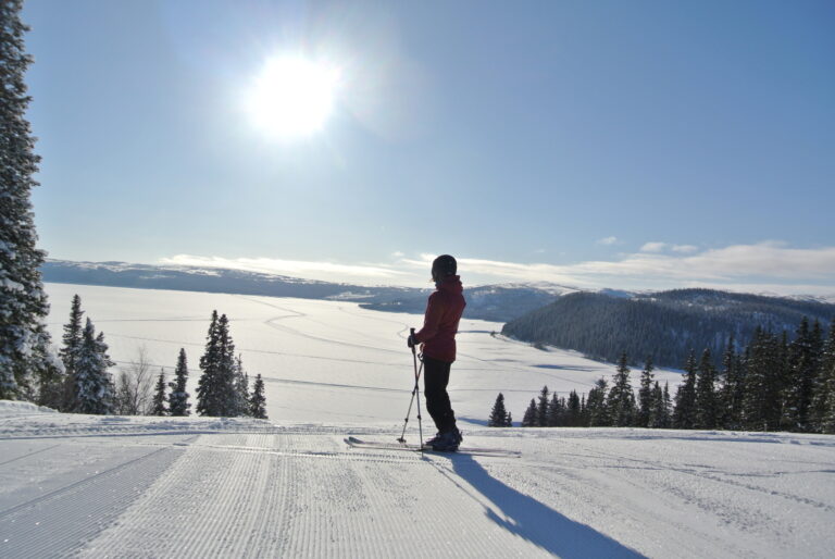 Blåsjöns fjällanläggning Telemarkskidor utsikt vinter