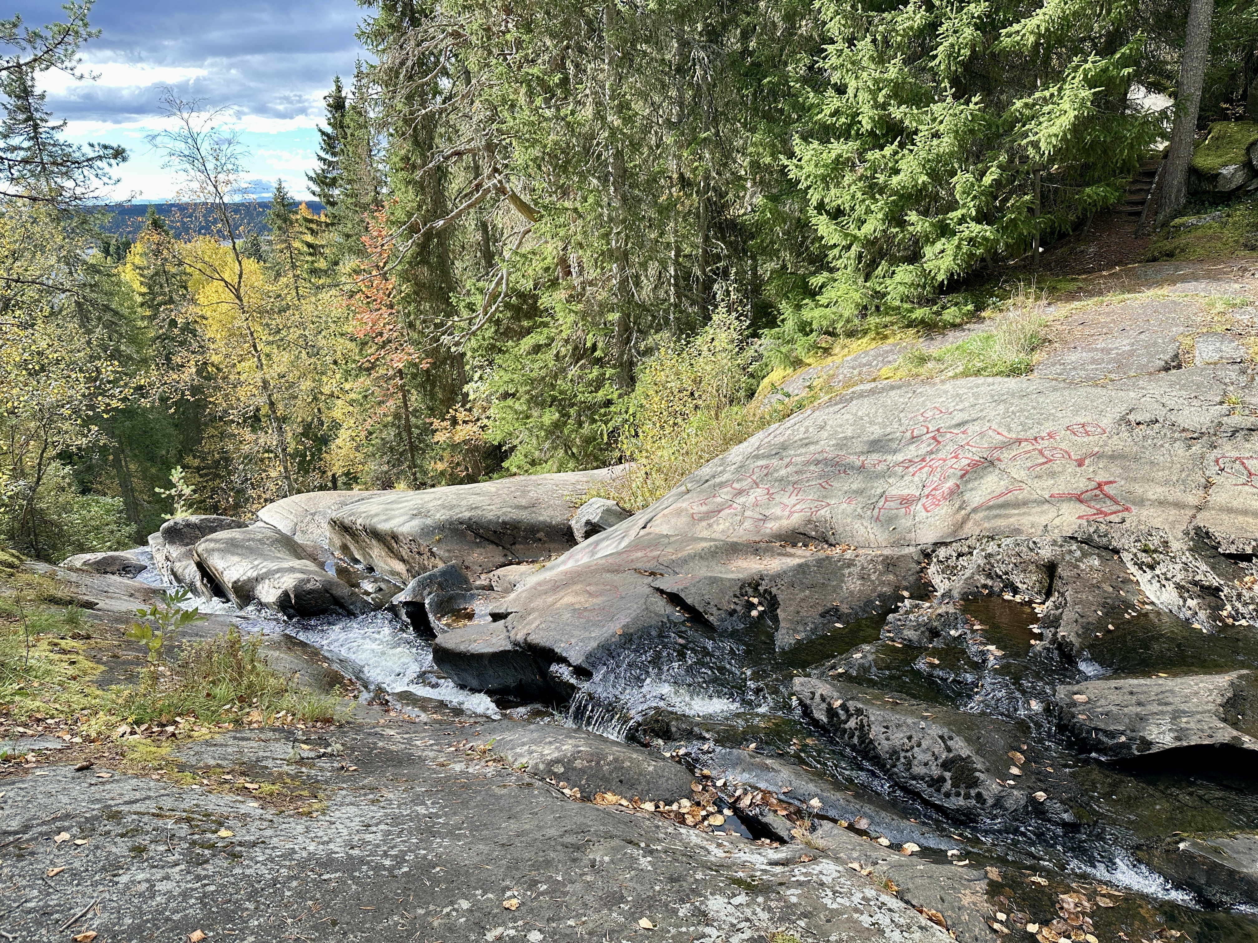 Glösa hällrisningar utsikt